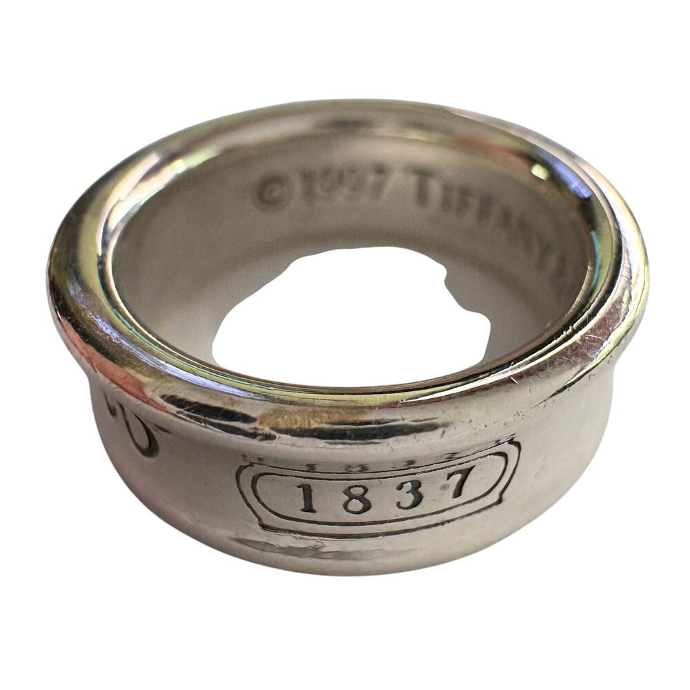 Tiffany & Co Thick 1837 Sterling Silver Ring - Size 5 - Picture 3 of 11